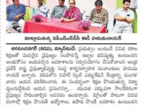 published in Andhrajyothy daily newspaper about the visit of APSSDC ED Mr Hanumanayak to Nihar Skill Education on Monday July 22, 2019