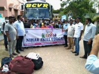 The selected candidates are starting their journey to Myntra.com campus @ Bangalore and transportation facility has been provided by Nihar Skill Education