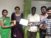 "Best Student of the batch" in girls awarded to Miss Bhoomika (FTCP second batch) on December 8, 2022